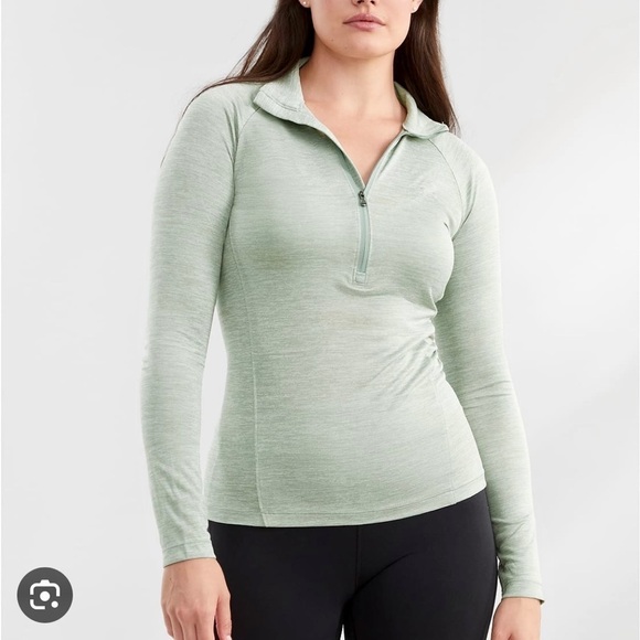 Under Armour Tops - Under Armour Green Heat Gear Tech 1/2 Zip Up